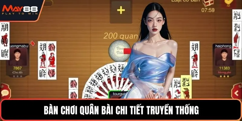 Bàn chơi quân bài chi tiết truyền thống